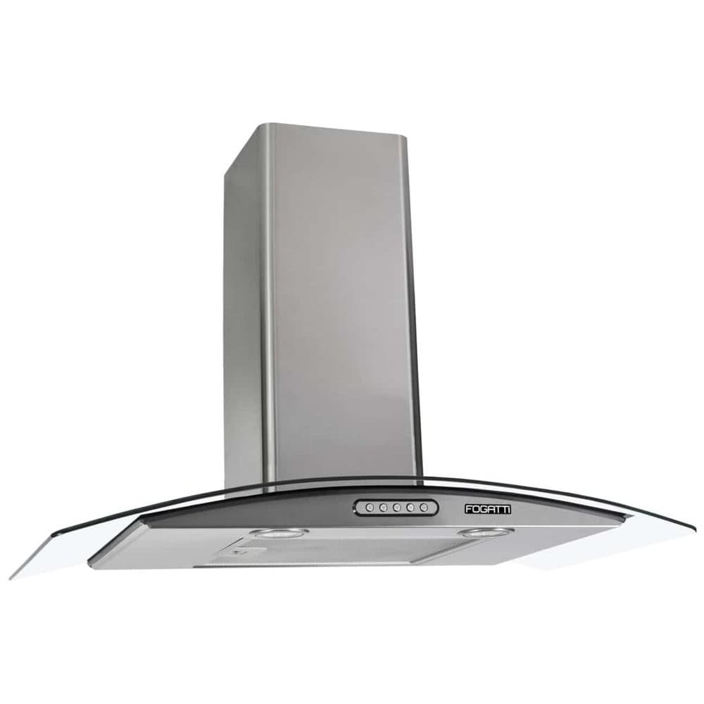 Coifa Parede Vidro Curvo Slim Inox 4 à 6 Bocas 75cm Fogatti 220V
