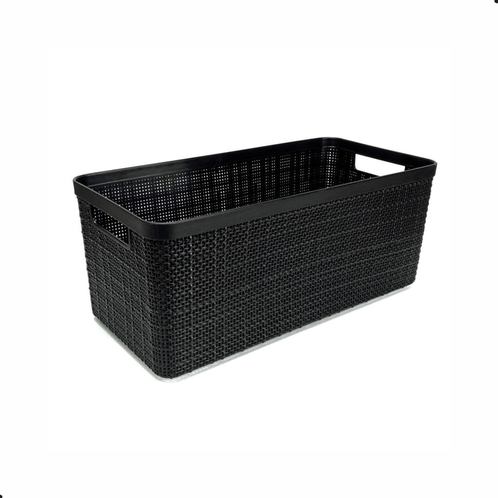 Cesto Organizador Multiuso 7,4 L Linha Juta Nitron Cesto Decorativo de Plástico Texturizado