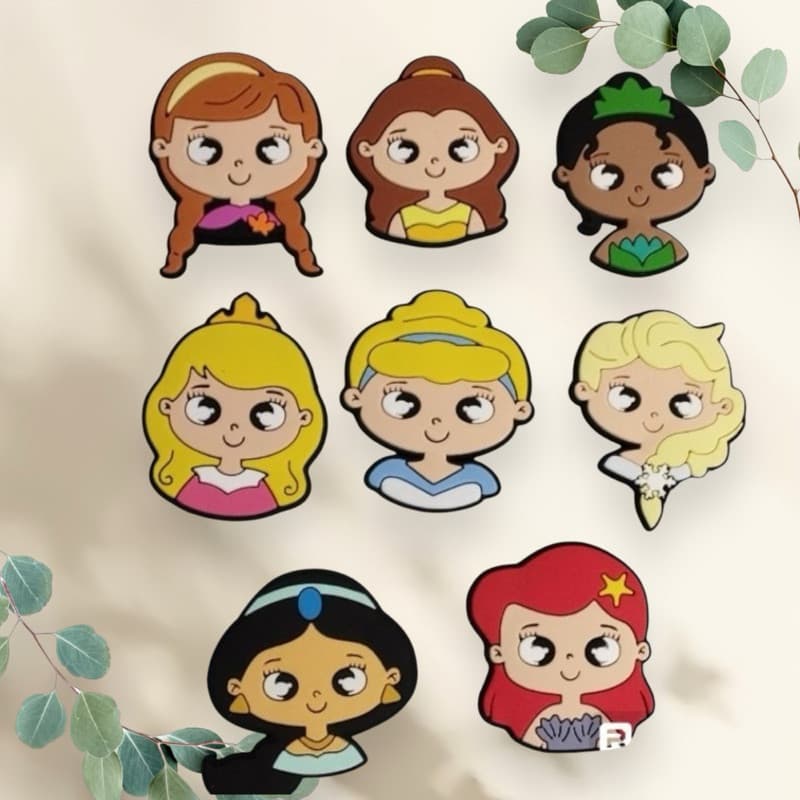 Kit Aplique Emborrachados das Princesas Disney