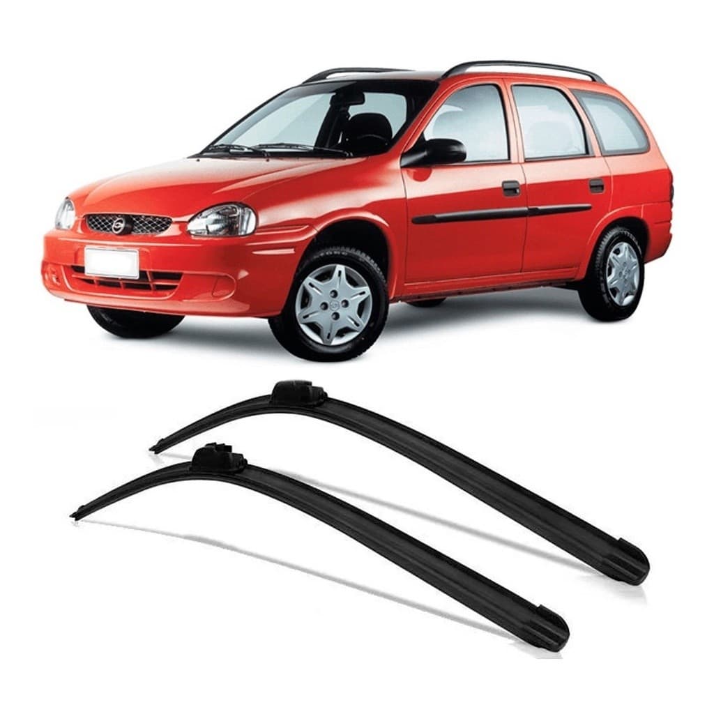 KIT PAR Palheta Limpador Parabrisa Silicone PRONTA ENTREGA Corsa Wagon 1995 À 2002 PROMOÇÃO
