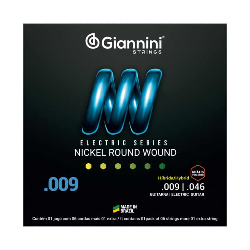 ENCORDOAMENTO GIANNINI GEEGSTH.9 P/GUITARRA HIBRIDA 0.009