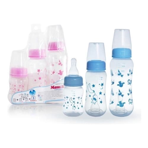 Kit Mamadeira Resistente Bico Redondo 3 Unidades Mamita