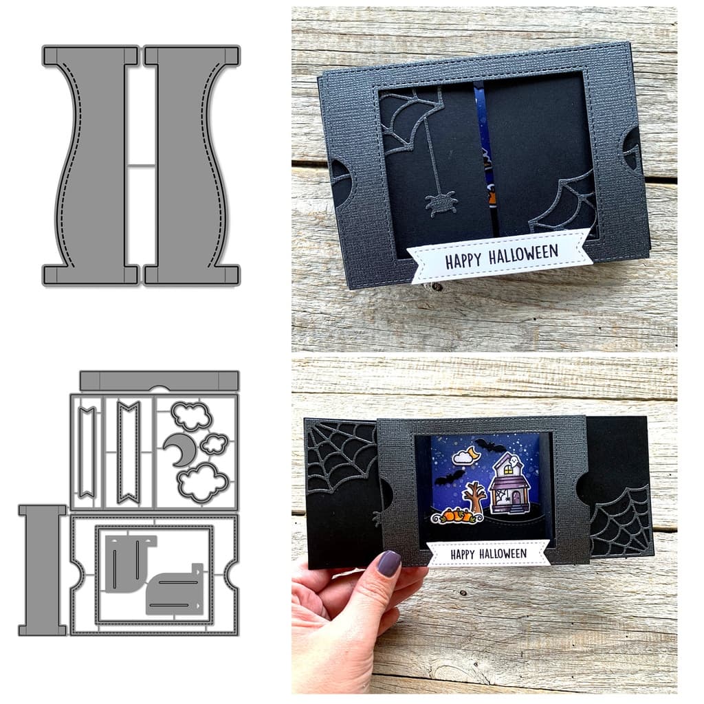 Push-pull Abrir A Janela Corte Dados Estêncil De Aço Carbono Para DIY Scrapbooking Gravação Modelo Papel Arte Cartão De
