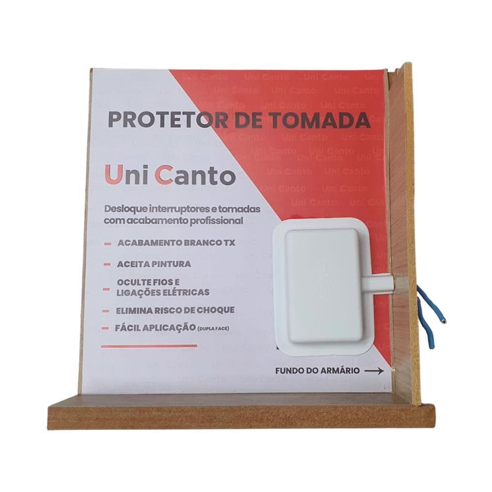 Capa Protetora Unicanto Anti Choque p/ Parte Interna Tomada em Móveis Planejados