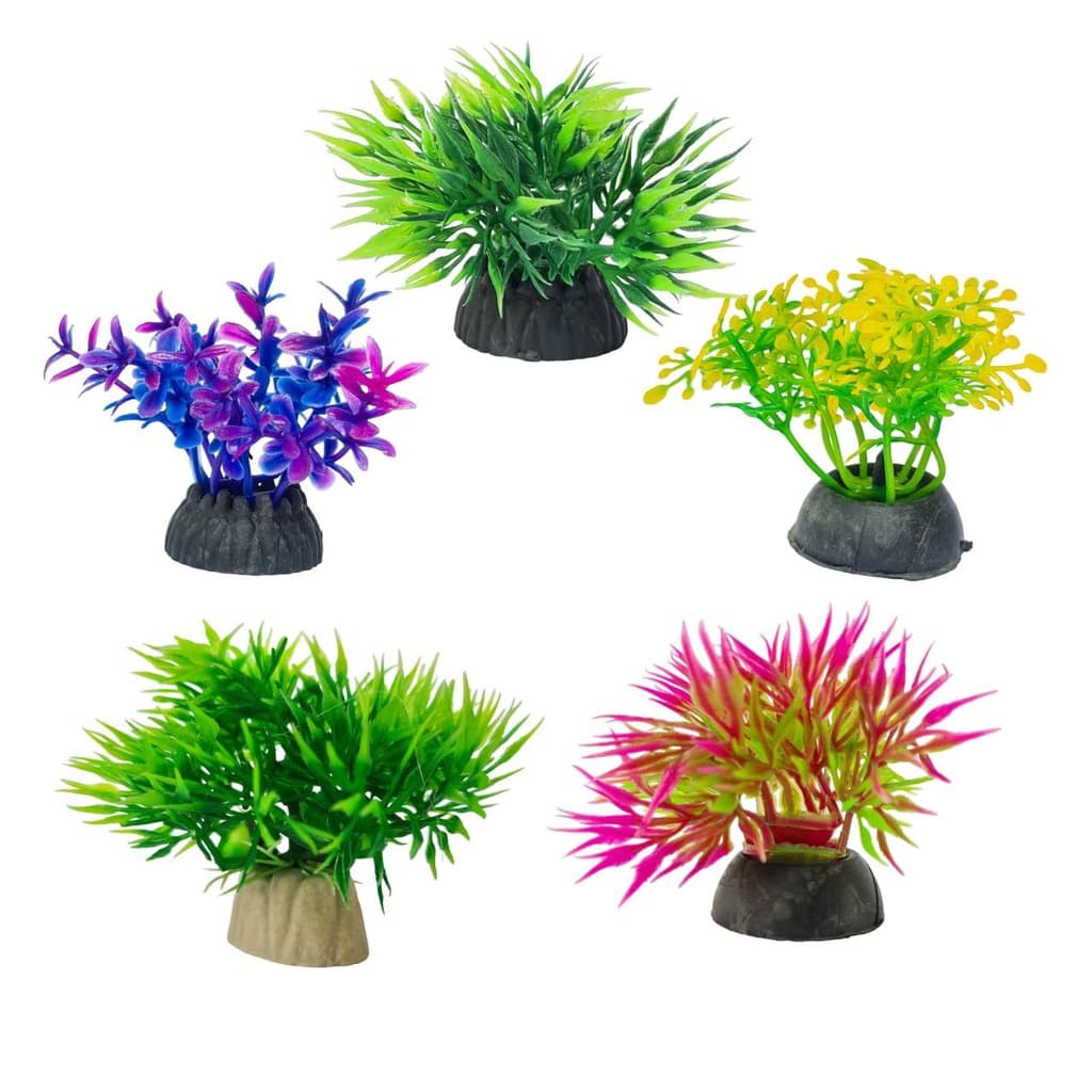 Plantinha Artificial decoração aquario Mini planta enfeite para aquário betta