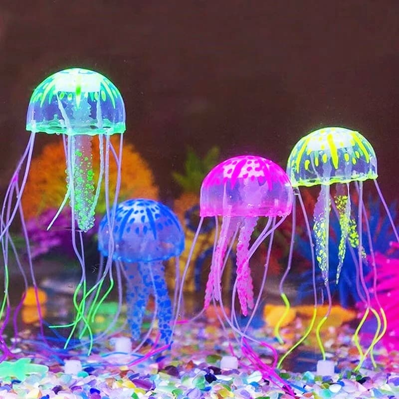 Natação Artificial Medusas Fluorescentes Brilhantes Decoração De Aquários Peixes Tanque Subaquático Planta Aquática Marinha Ornamento Paisagístico