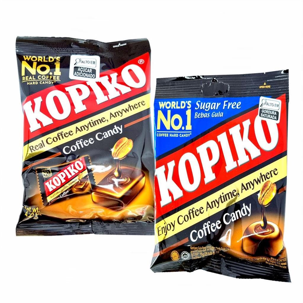 Kit Bala Cafe Coreano Kopiko Tradic. 120g e Sugar Free 75g