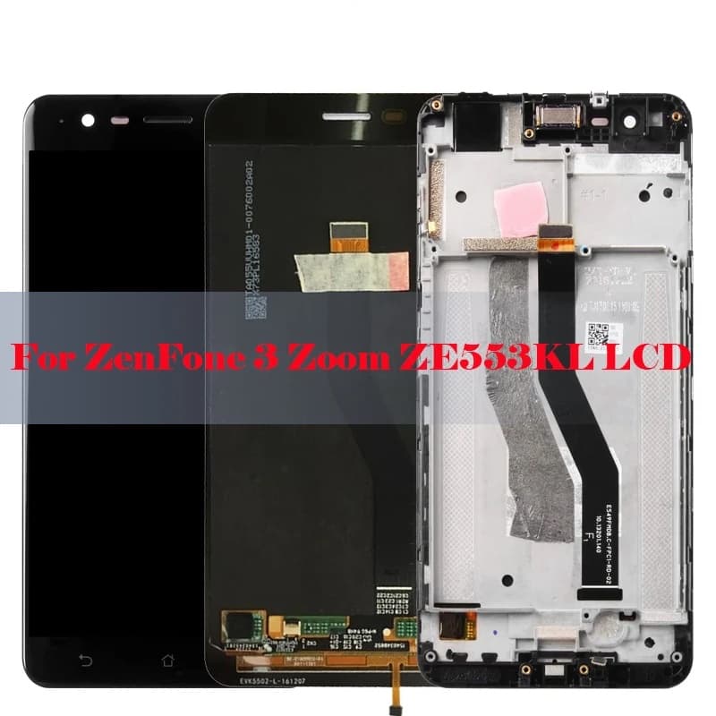 5.5" Super Oled Frontal Tela ZenFone 3 Zoom Compativel ZE553KL Display Touch Lcd Com Aro