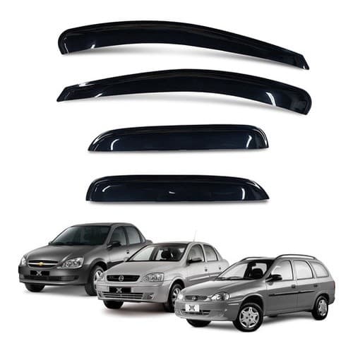 Defletor Calha de Chuva Corsa Wagon 1994 a 2015 4 Portas Ecoflex