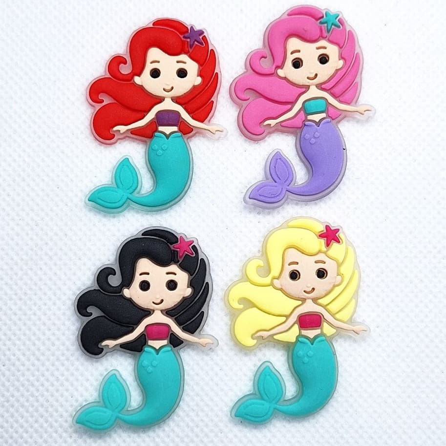 12 Aplique Sereias. Ideais para serem usados em Laços, Tiaras, bolsas, calçados, etc.