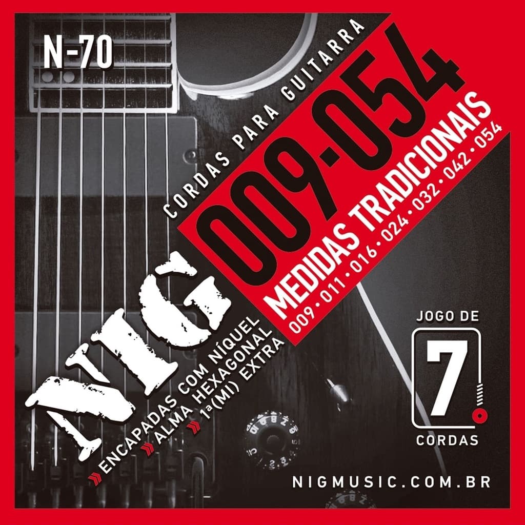 ENCORDOAMENTO GUITARRA NIG N70 009/054 7CORDAS