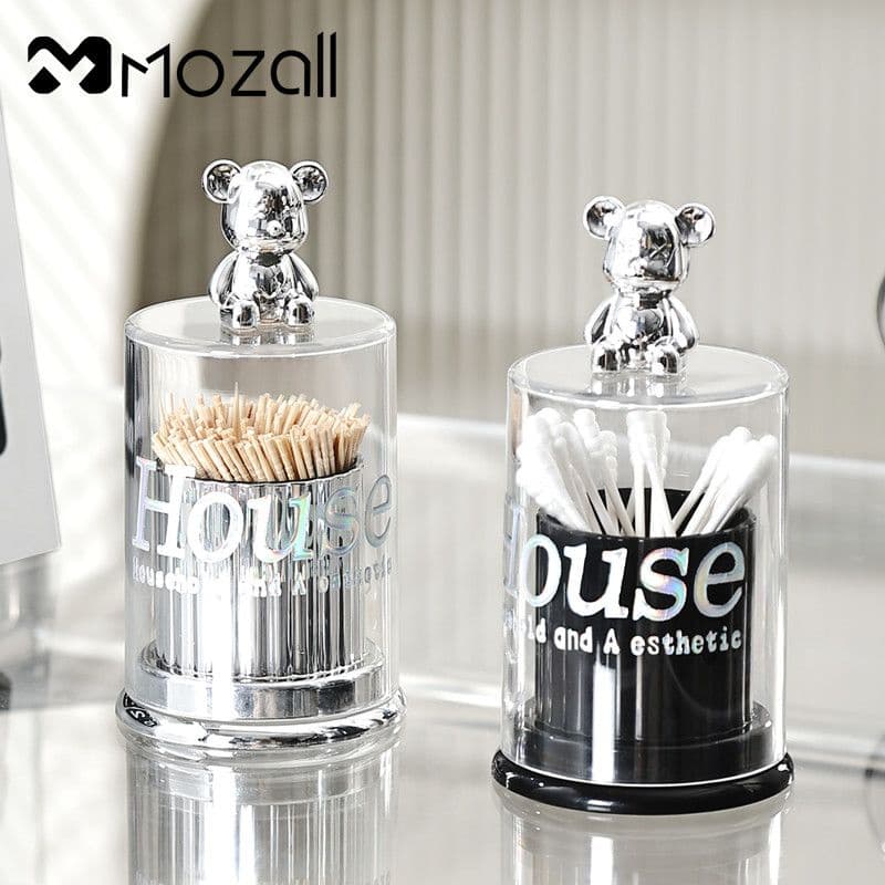 Caixa para palitos Caixa para palitos Caixa para palitos Light Luxury High-Appearance Cute Creative Toothpick Holder Caixa para palitos Armazenamento Caixa para palitos Cotton Swab Holder Cotton Swab Jarro Caixa para palitos Dental axian168.my23.11.26