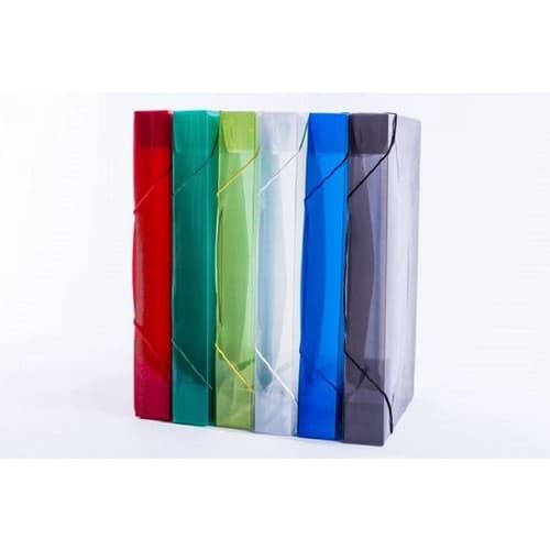 Pastas Ofício Pp Transparente Liner 4cm Com Aba Elástico: 10 Unidades