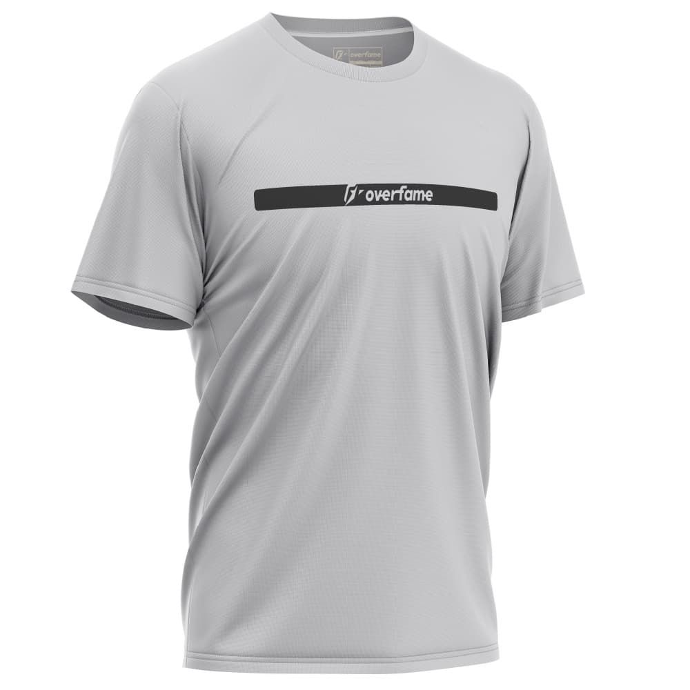 Camiseta Masculina Esportiva Overfame Box to Box Cinza
