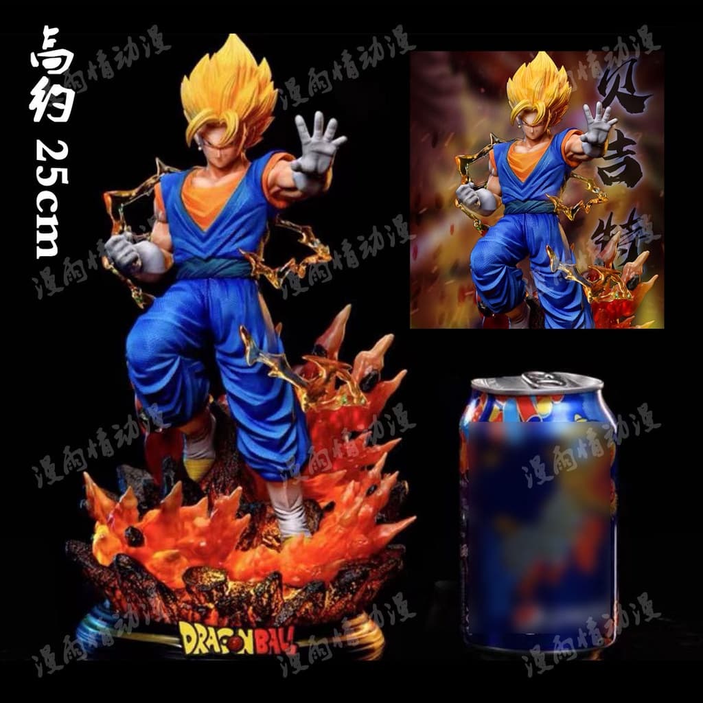 Estoque pronto Dragon Ball Tyrannosaurus Club Vegeta Décima Bomba Escala Dupla Estátua Feito à Mão Modelo Ornamentos Pre