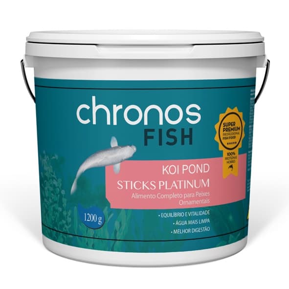 Racao Chronos Fish Koi Pond Sticks Platinum 1200g Polinutri