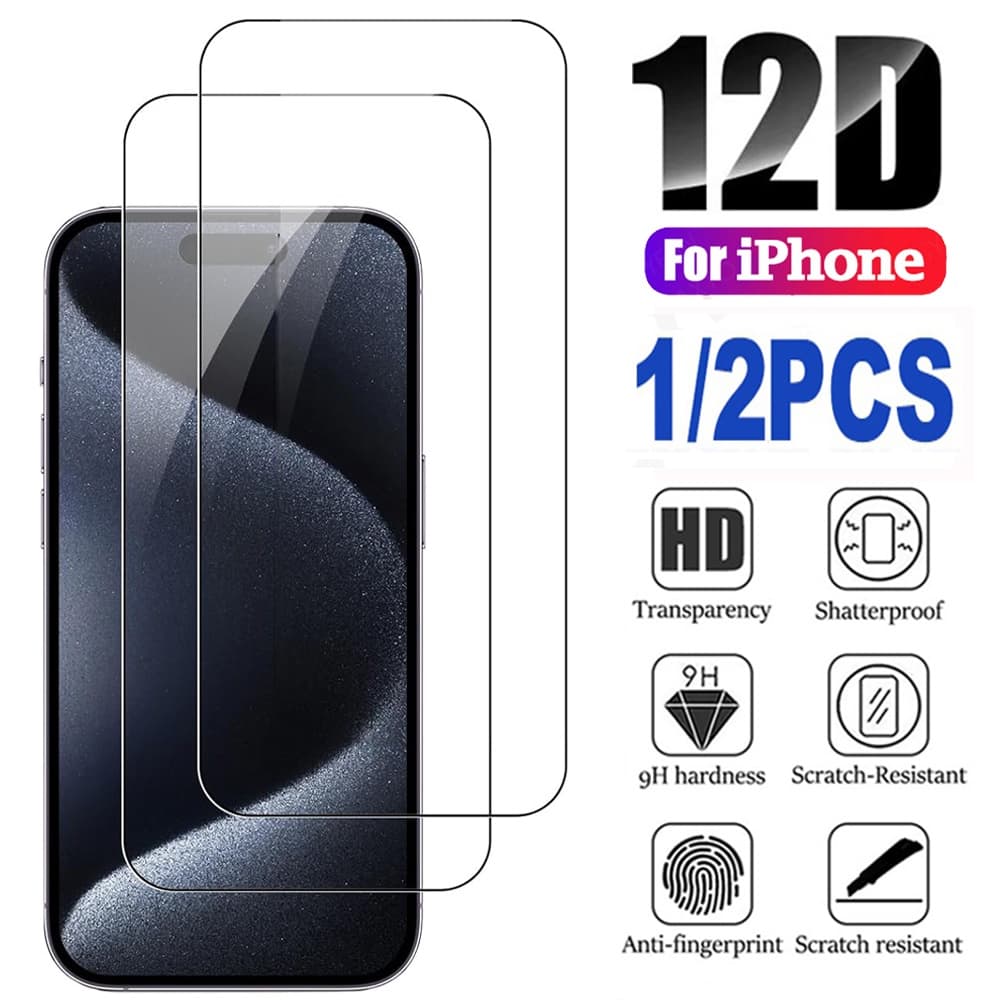 1/2 PCS Protetor De Tela De Vidro Temperado Ultra HD Para iPhone 17 16 15 14 13 12 11 Pro Max [Sem Bolhas , Antiarranhõe