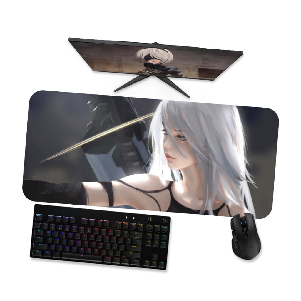 Mouse Pad Gamer Grande  Nier Automata 2  90x40 80x40 60x40 70x30 45x40