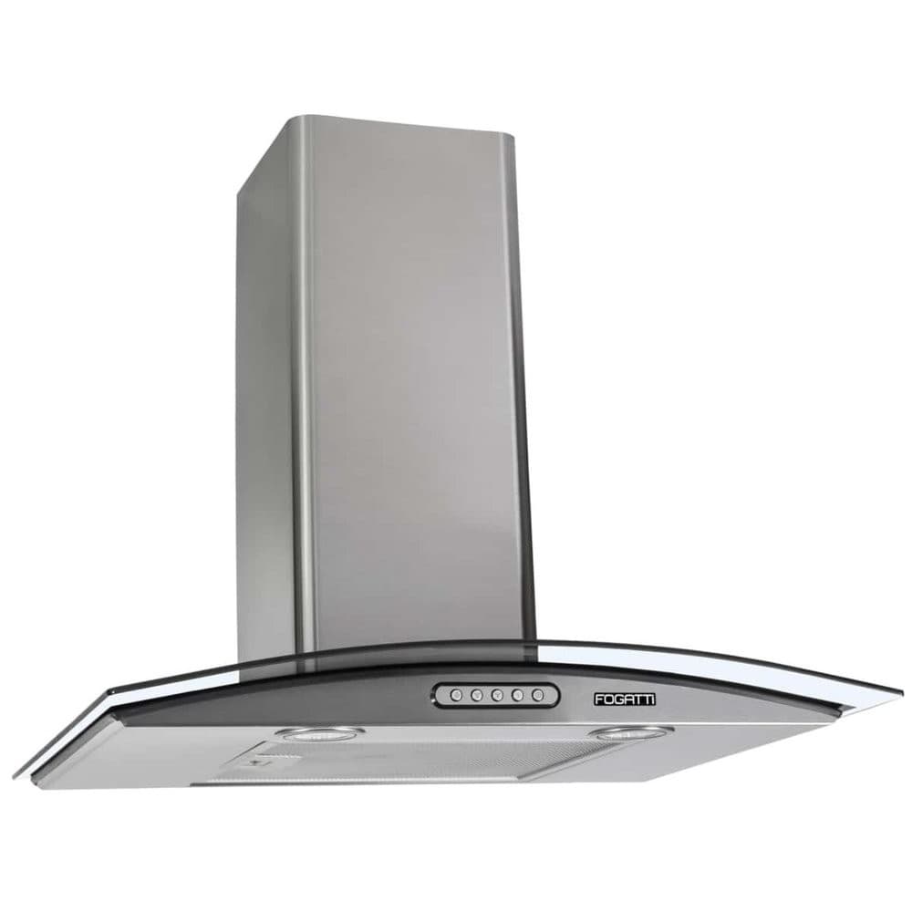 Coifa de Parede Vidro Curvo Slim Inox 60cm 4 Bocas Fogatti 110V