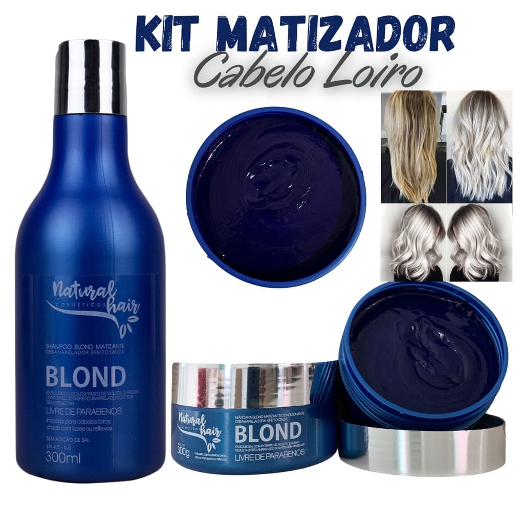 Kit Desamarelador Blond Matizador Cabelo Loiro Natural Hair