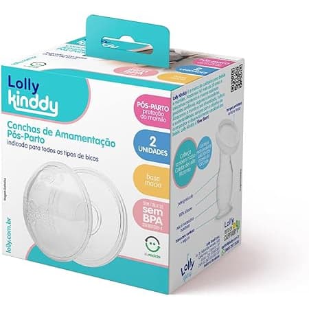 Concha de Amamentação Lolly Kinddy Pós Parto com Base Macia com 2 Unidades