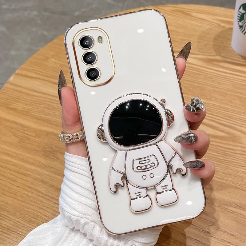 Motorola Moto G52 Capa protetora para telefone celular Capa protetora para telefone celular Candy Color Astronaut Capa para telefone Deluxe Stand Camera