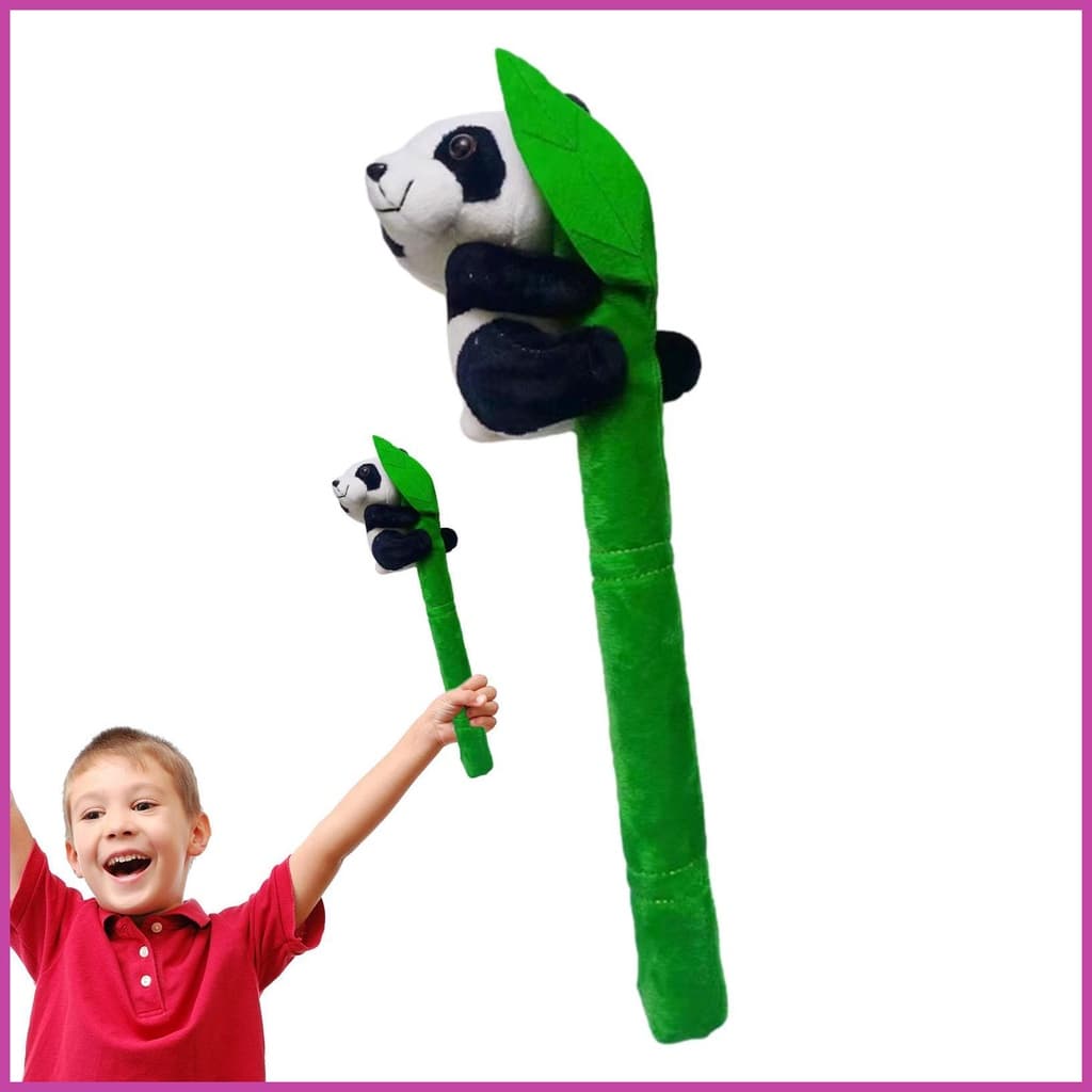 Panda Plushies Vívido PP Algodão Recheado Plush Com Pólo Verde Decorações De Pelúcia Para Festa De Férias kerimy
