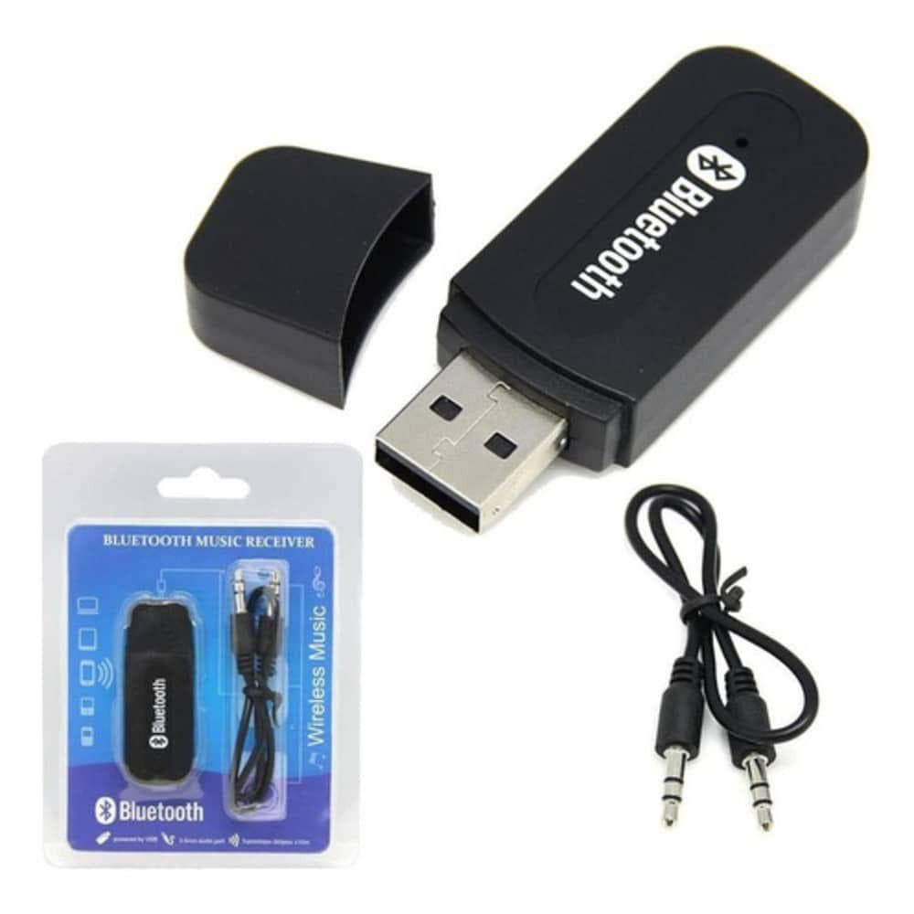 Adaptador Automotivo P2 Auxiliar Bluetooth Wireless USB, MP3
