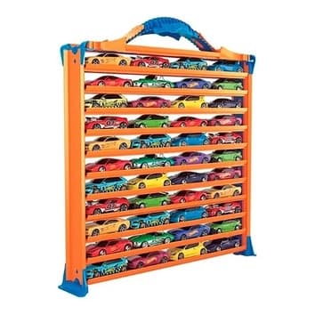 Porta Carrinho Hot Wheels Pista 3x1 Maleta + 15 Carrinhos