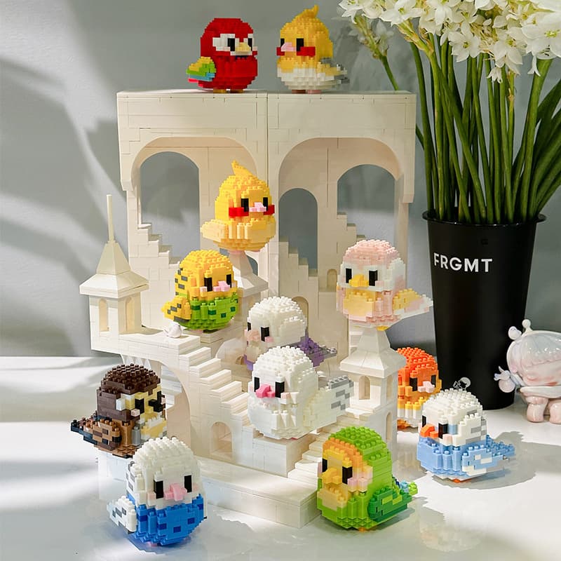 Frete Grátis Pequenos Blocos De Construção De Partículas Brinquedos Educativos Montagem Animal King Kong Pássaros Papagaios Crianças Meninos Meninas Decoração