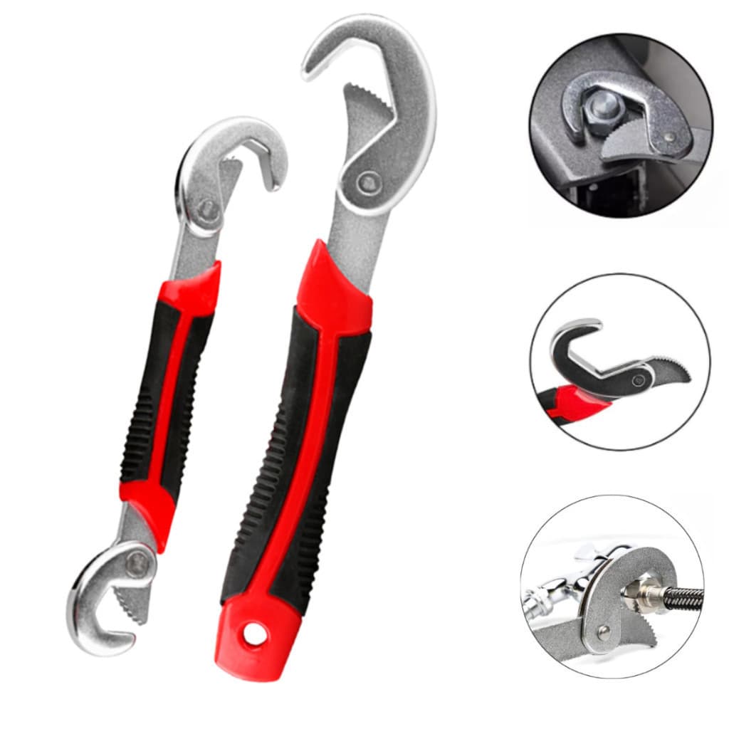 Kit 2 Chaves Inglesa Chave De Boca Tubo Mestra Universal 9 A 32mm Multifuncional Ajustável