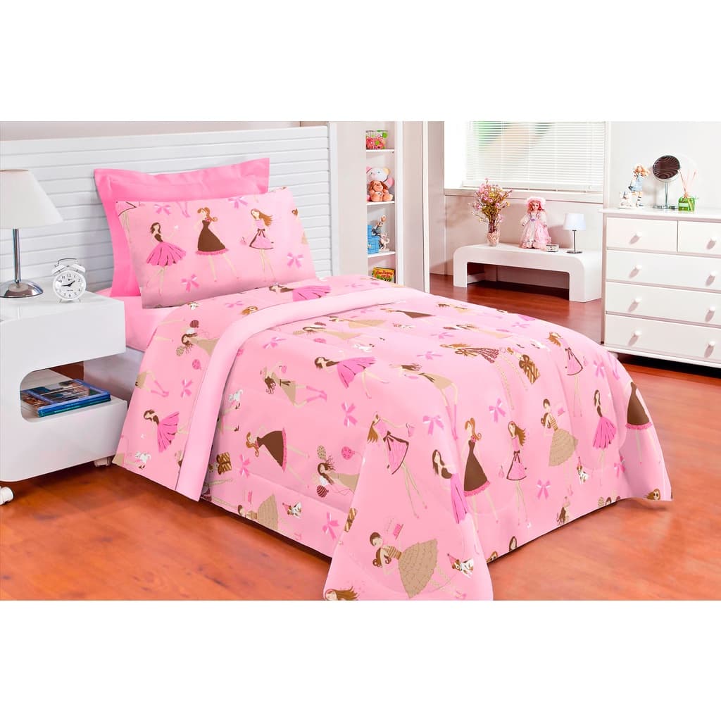 Roupa De Cama Jogo De Cama Solteiro Menina Menino 03 Peças Natal