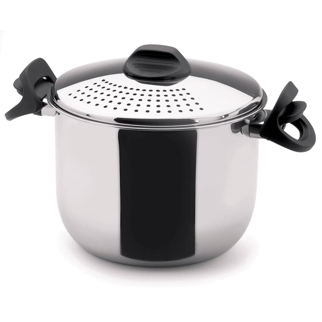 Espagueteira  Aço Inox Panela Para Massa 5 Escorredor Funciona Em Fogão De Indução Macarrão Alto Padrão Qualidade Forma