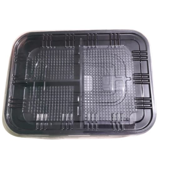 Bandeja Oriental com 3 divisórias Combinado 10 c/ 50 unidades -  Linha Oriental Sushi