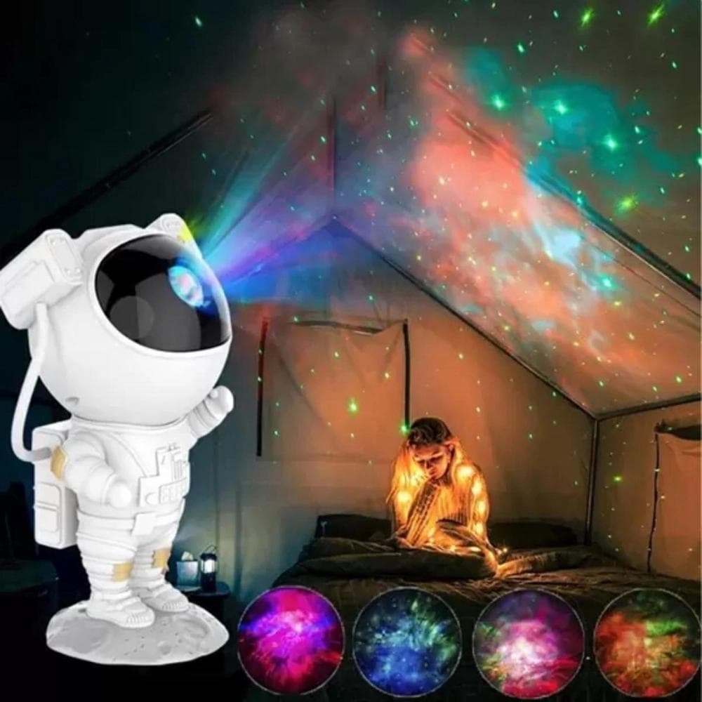 Luz Noturna De Projetor Estrelas Galaxia Nebulosa Astronauta