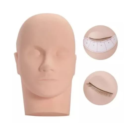 Cabeça De Treino Para Micropigmentação, Cílios e Maquiagem Silicone