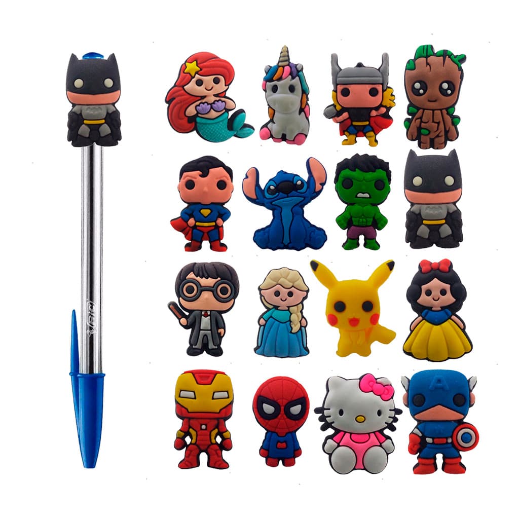 Ponteira Emborrachada Divertida Lápis Ou Caneta Batman DC