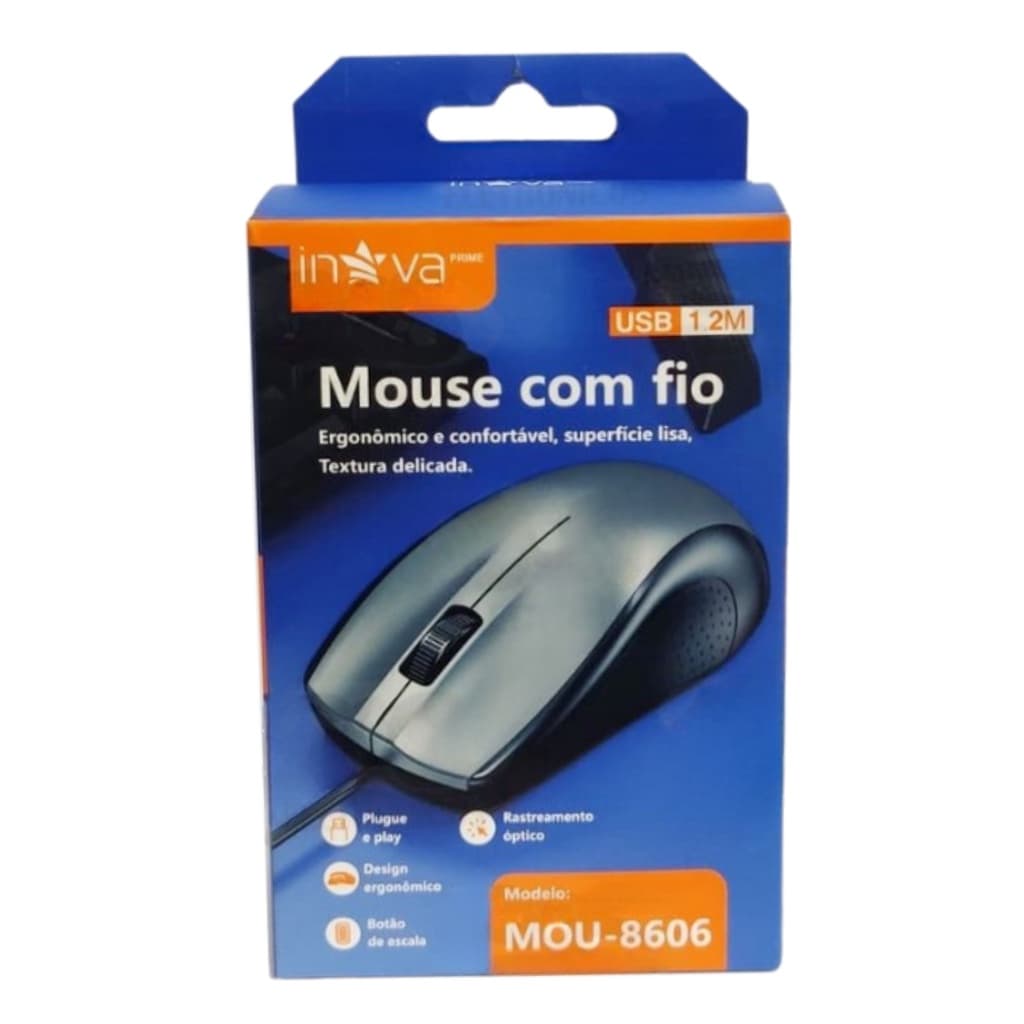 Mouse Óptico Com Fio 1.2m - Inova Prime