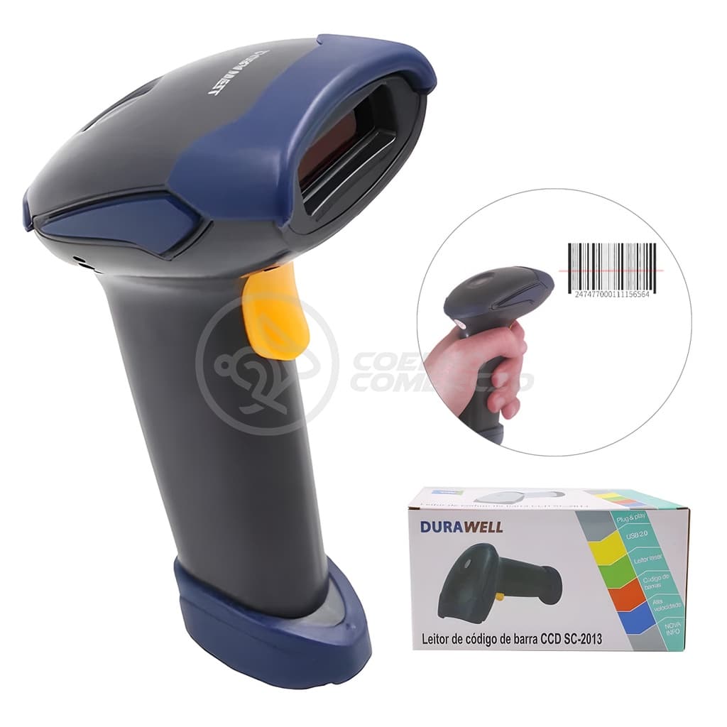 Leitor de Código de Barras CCD SC-2013 Durawell Laser USB EAN Boleto Code Scanner