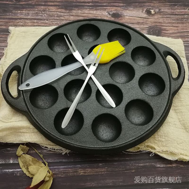 Panela de bola pequena de polvo, sem revestimento, sem revestimento, placa de cozimento, molde eletromagnético de bola pequena para fogão a gás Octopus Egg Shrimp Egg Pulling mold Octopus pequena bola de polvo, panela de bola pequena de cereja, sem revest