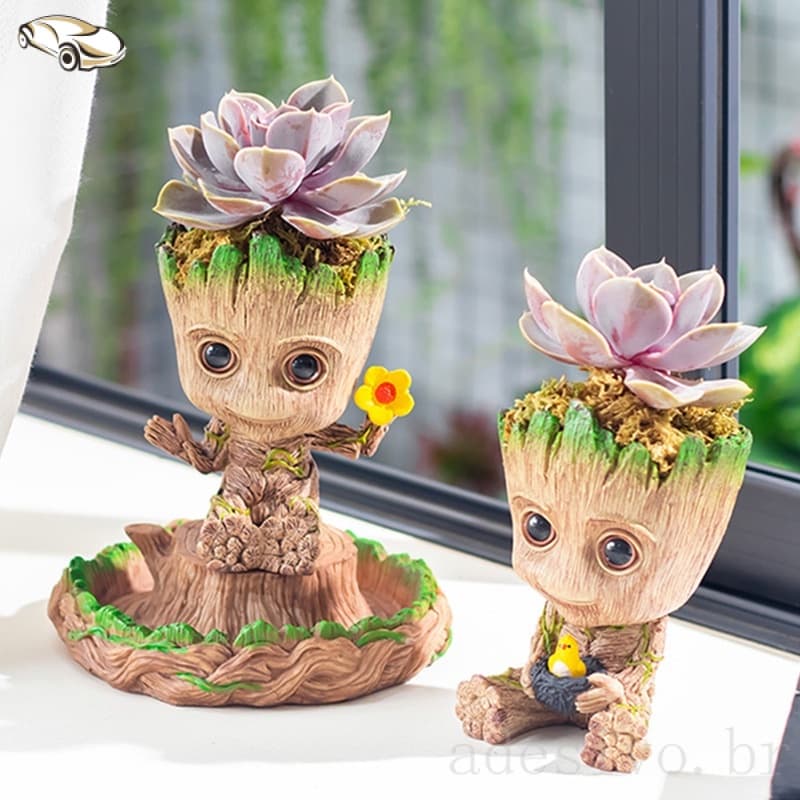 Big/Flower Pot Bebê Grande Plantando Suculento Ninho Guardiões Galaxy Figura Brinquedo