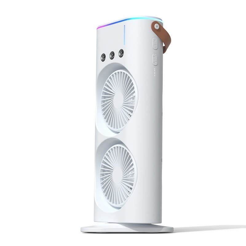 MINI Refrigerador De Ar Ventilador Umidificador Dupla Camada Ventilador Climatizador Ar C/ Reservatório