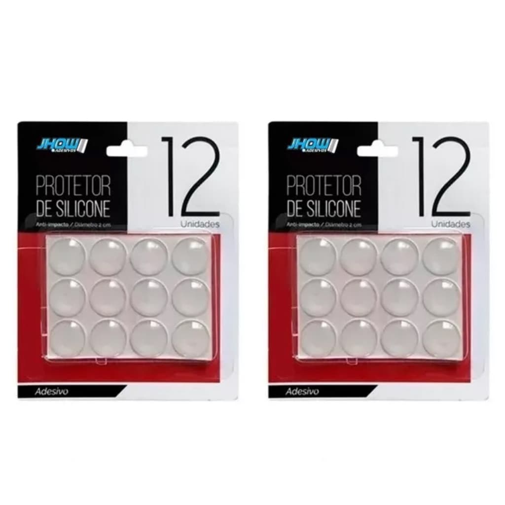 Kit 24 Gotas De Silicone Protetor Anti Impacto Redondo 20mm