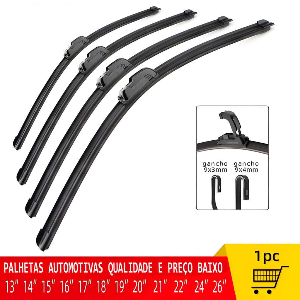 Palhetas Limpador de Parabrisa Para Carro Gancho Dianteiras
