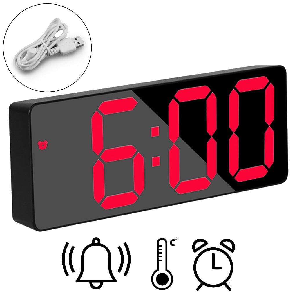 Relógio De Led Digital Mesa Despertador Alarme Temperatura E Demais Funções Linha Premium