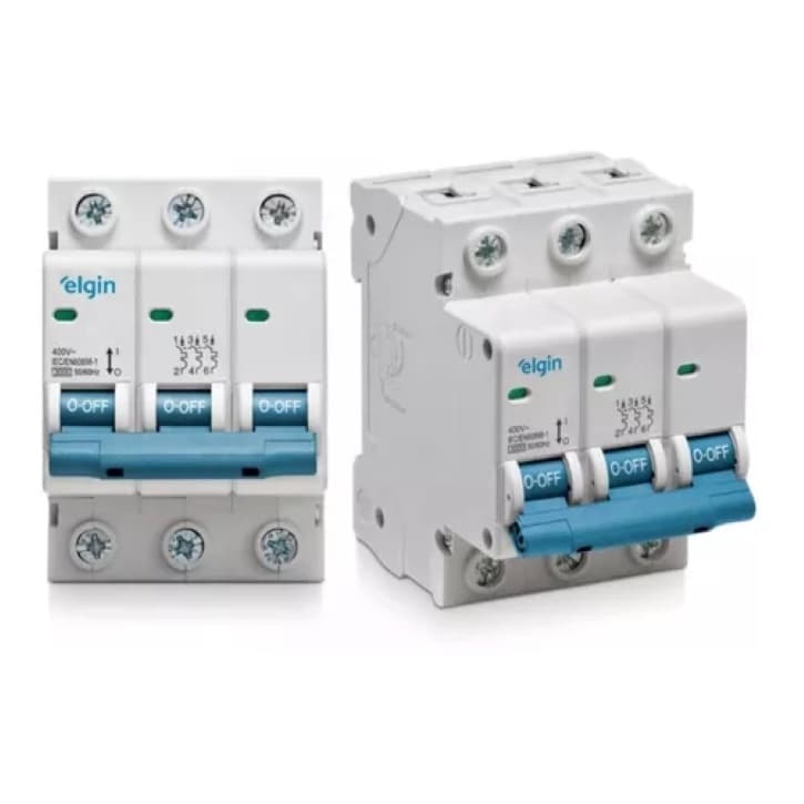 Disjuntor Tripolar 3 Polos Trifásico Elgin 80a 100a 125a