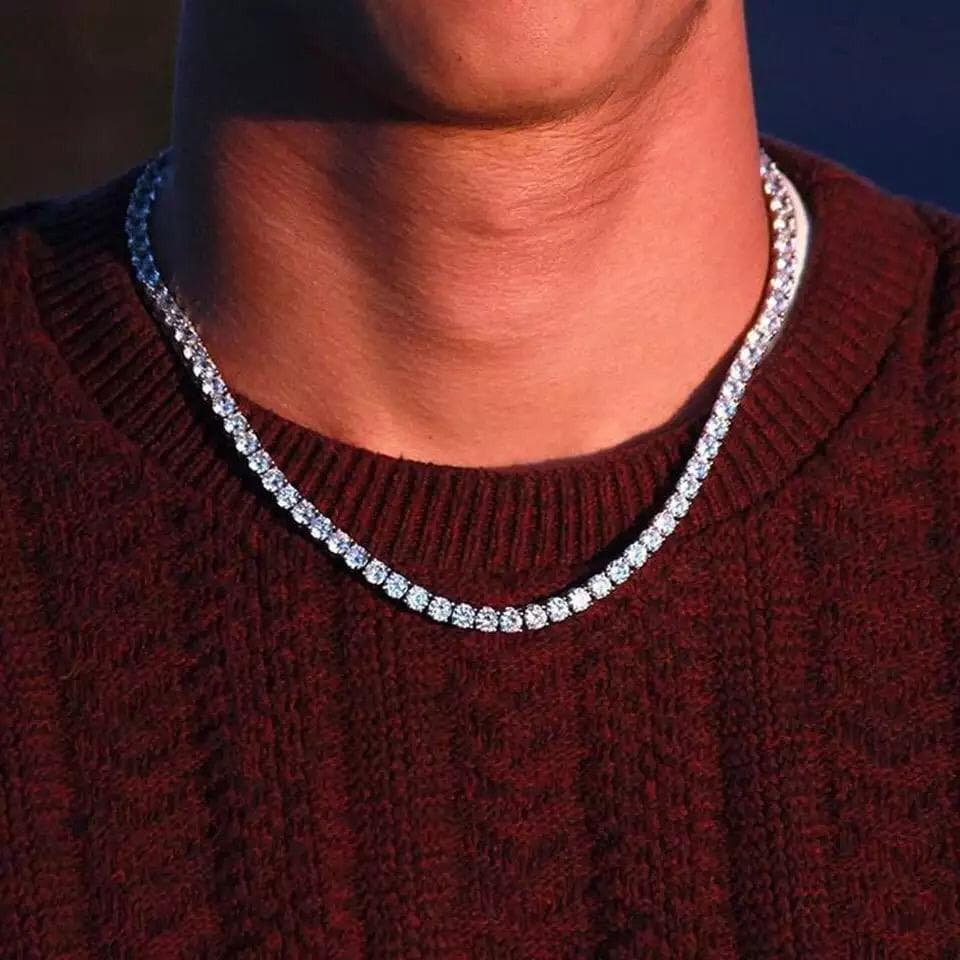 Exclusivo Corrente Cravejada Ice 5mm 50cm Chain Pedras Cúbicas Trap Premium