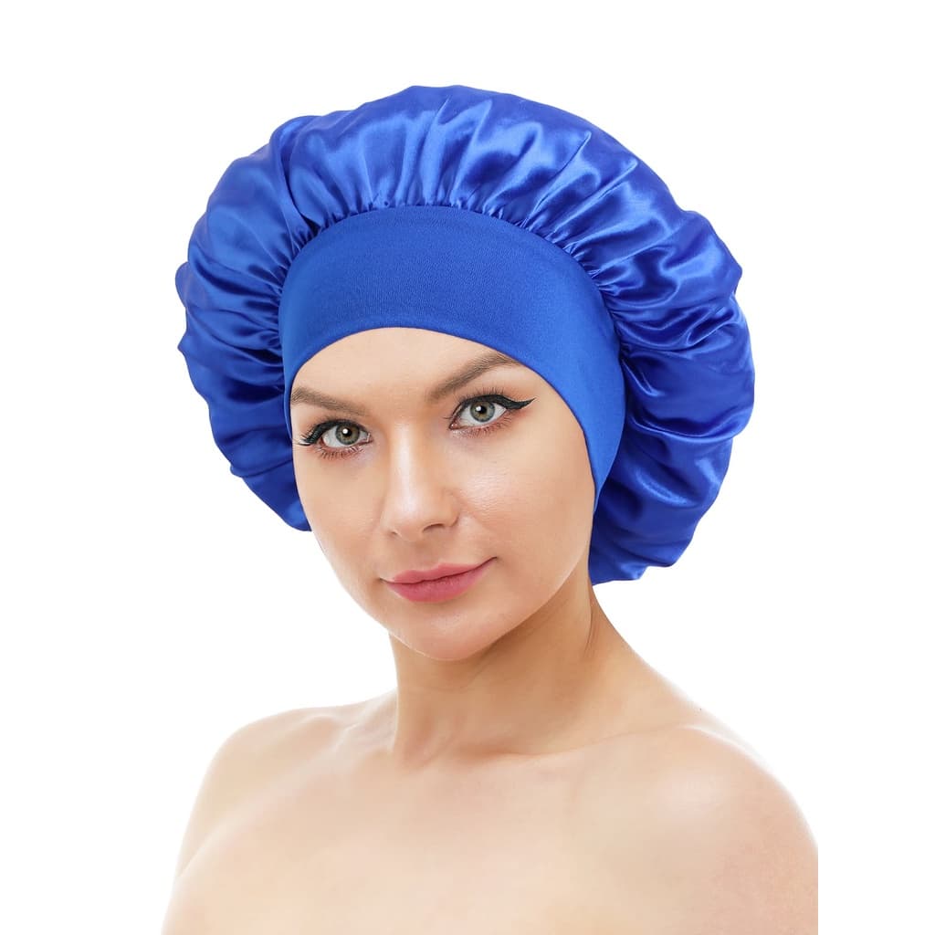 Touca de Cetim Grro De Sono De Cetim De Aba Larga Para Mulheres, Touca De Cabelo Para Uso Diário