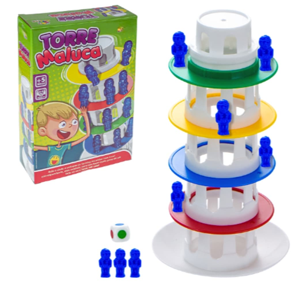 Jogo Torre Maluca Coloque Os Bonecos Sem Deixar Eles Cair Desafie-se: Torre Maluca para Todos