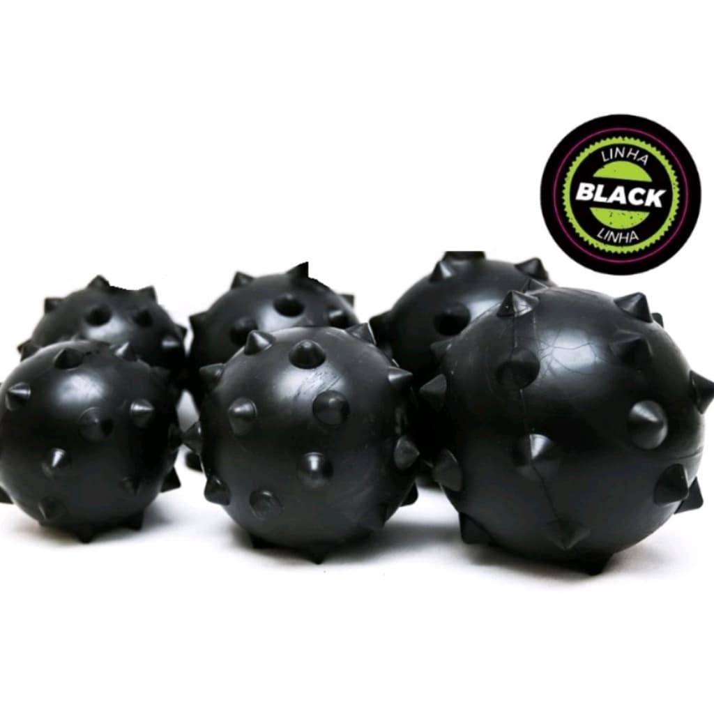 Bola Maciça Brinquedo para Cachorro Bolinha Cravo Dura Resistente Black